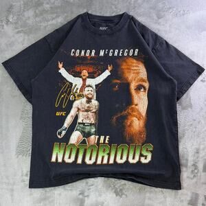 UFC Tillys McGregor Collage  Mens Large Black Graphic T-shirt